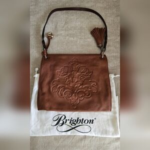 Brighton Tan Embossed Shoulder Bag